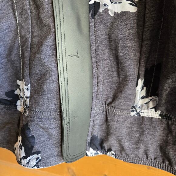 Lululemon Reversible Bomber Both Ways Atomic Flower Jacket Heather Gray 12 Coat - Picture 11 of 14